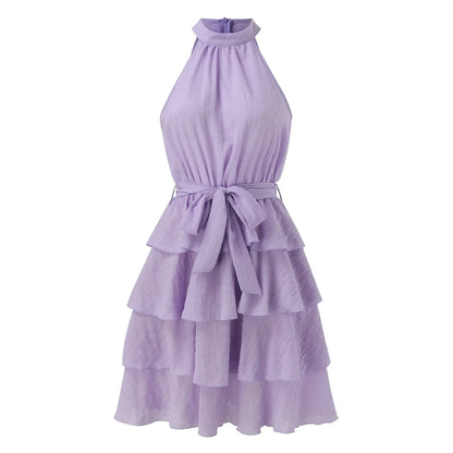 Zomerjurk Mouwloos Bladprint Vrouwenjurk