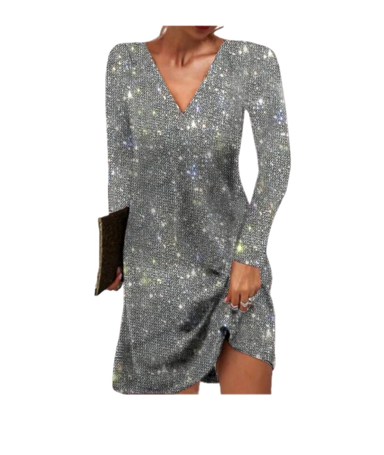 Cocktailjurk Met Pailletten Glamour Glanzend Feestjurk - StudioMarella