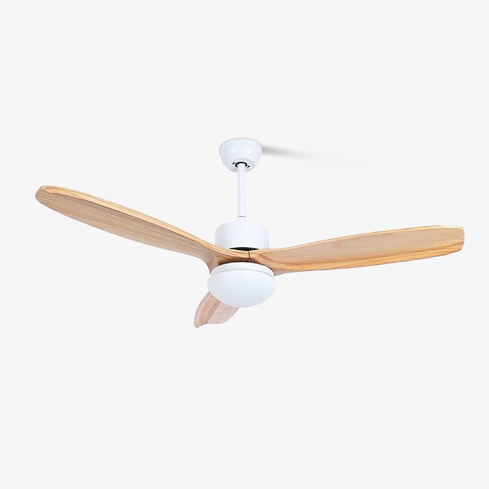 Scandinavische Plafondventilator met Verlichting Elegance Naturel – Vierkanten Houten Bladen met LED-Lamp & Afstandsbediening