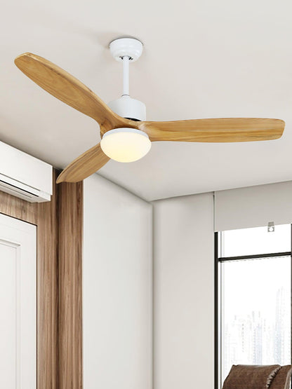 Scandinavische Plafondventilator met Verlichting Elegance Naturel – Vierkanten Houten Bladen met LED-Lamp & Afstandsbediening