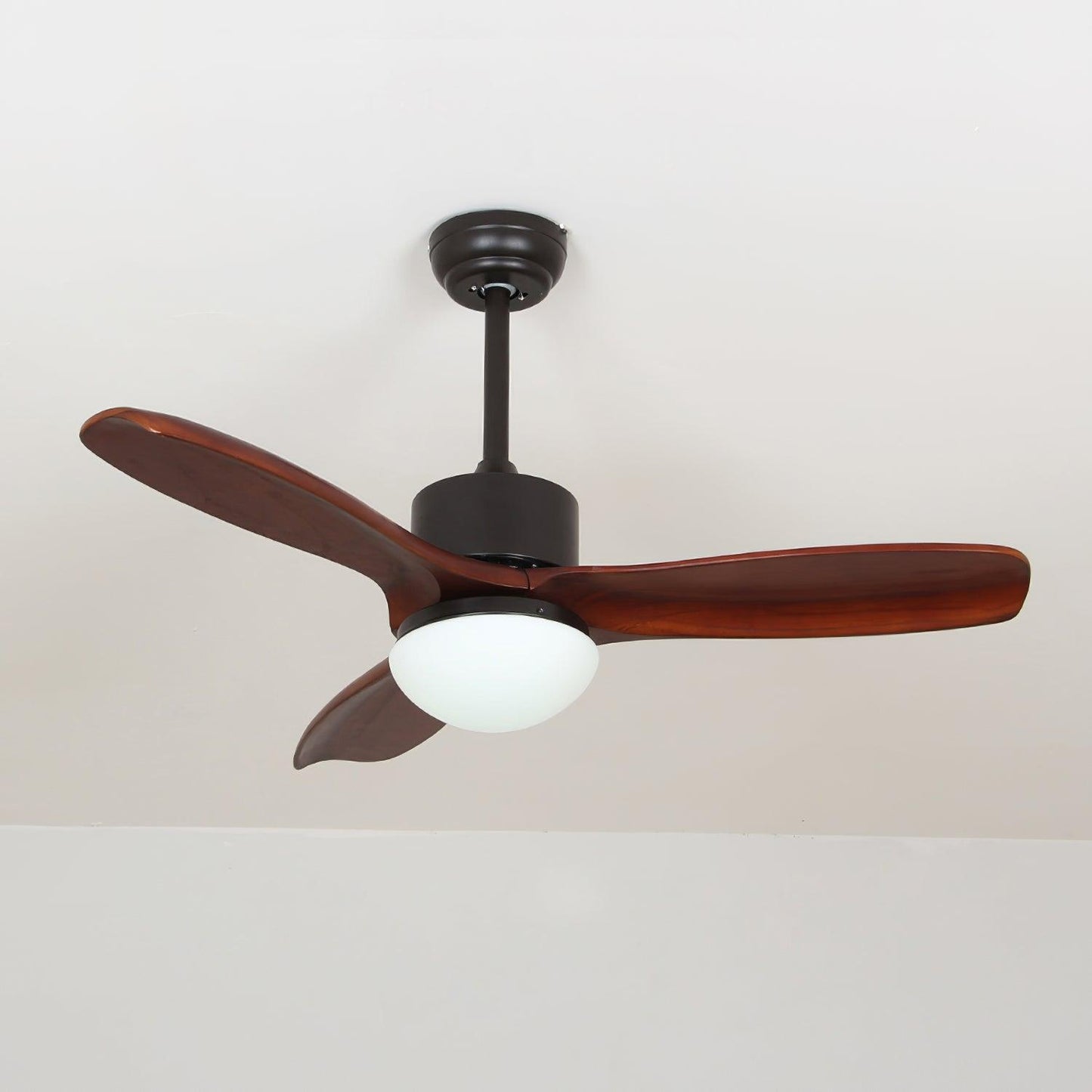 Scandinavische Plafondventilator met Verlichting Elegance Naturel – Vierkanten Houten Bladen met LED-Lamp & Afstandsbediening