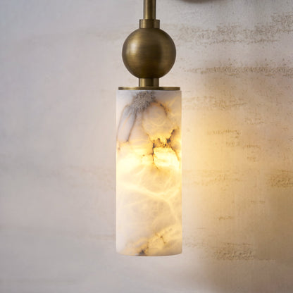 Vintage Wandlamp met Vogel in Messing en Alabaster – Design Wandlamp voor Slaapkamer, Hal en Woonkamer met E14 Fitting