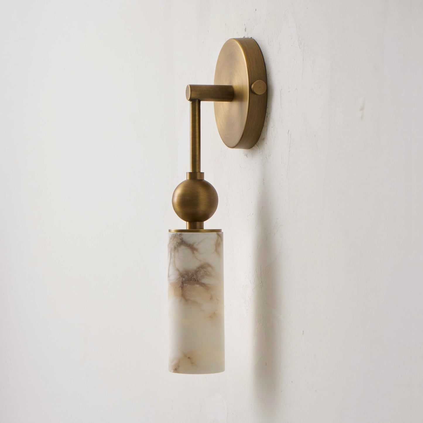 Vintage Wandlamp met Vogel in Messing en Alabaster – Design Wandlamp voor Slaapkamer, Hal en Woonkamer met E14 Fitting