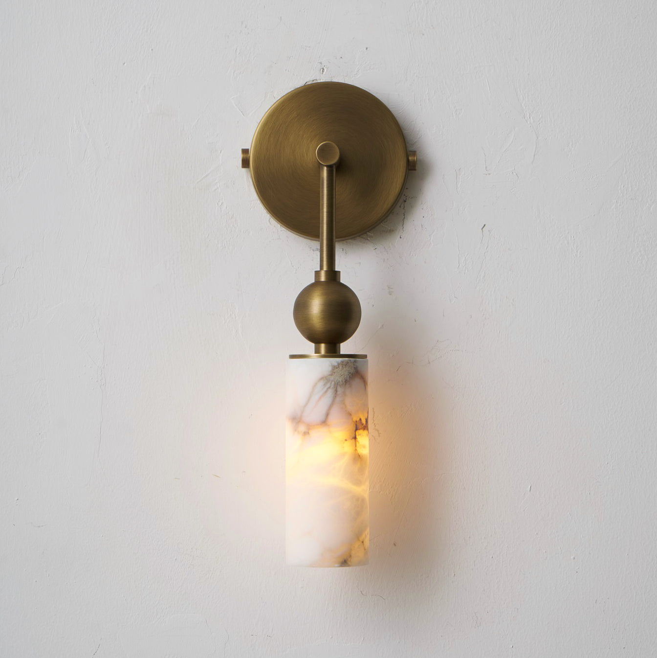 Vintage Wandlamp met Vogel in Messing en Alabaster – Design Wandlamp voor Slaapkamer, Hal en Woonkamer met E14 Fitting