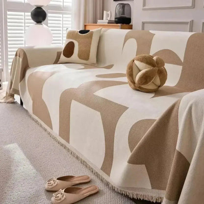 Zachte Chenille Plaid Bankdeken – Geruit Patroon – Lichtgewicht Deken voor Sofa en Slaapkamer