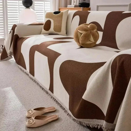 Zachte Chenille Plaid Bankdeken – Geruit Patroon – Lichtgewicht Deken voor Sofa en Slaapkamer