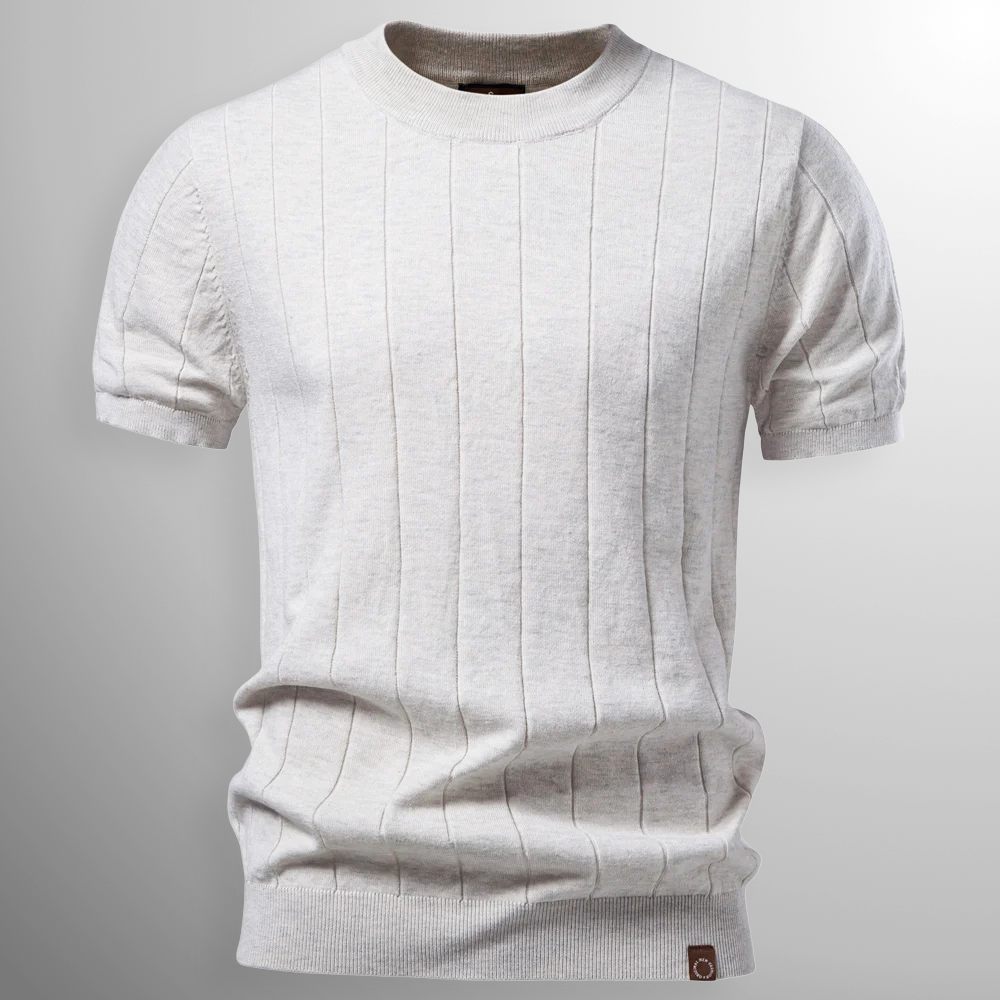 Heren T-shirt Geribd Comfortabele Pasvorm