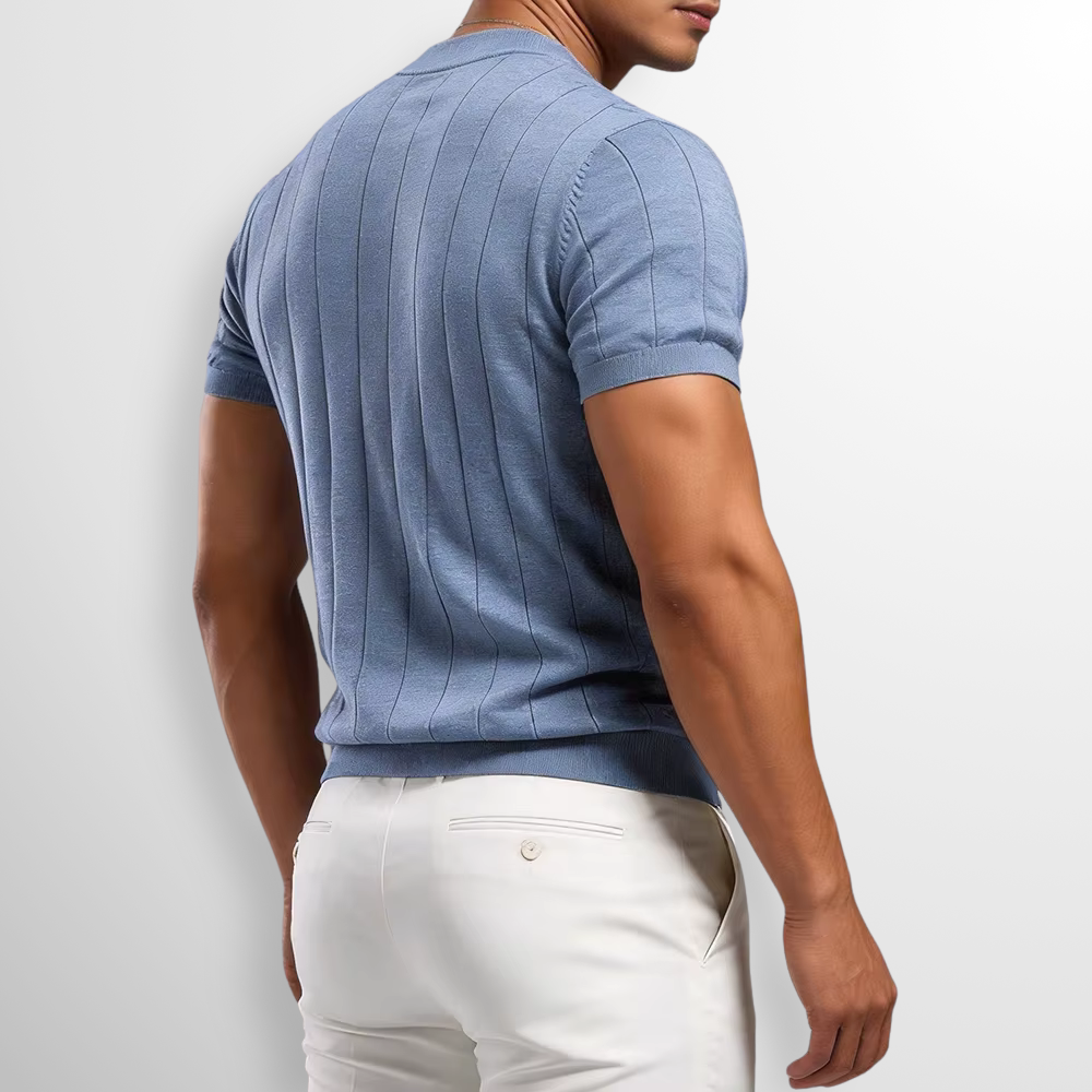 Heren T-shirt Geribd Comfortabele Pasvorm