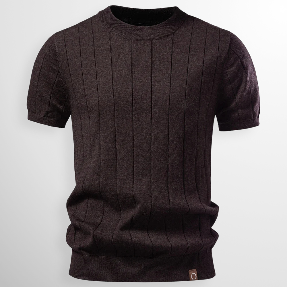 Heren T-shirt Geribd Comfortabele Pasvorm