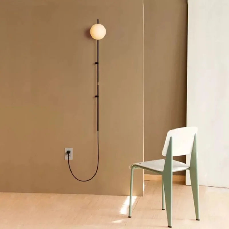 Scandinavische Wandlamp Wandsconce met Plug-in Aansluiting