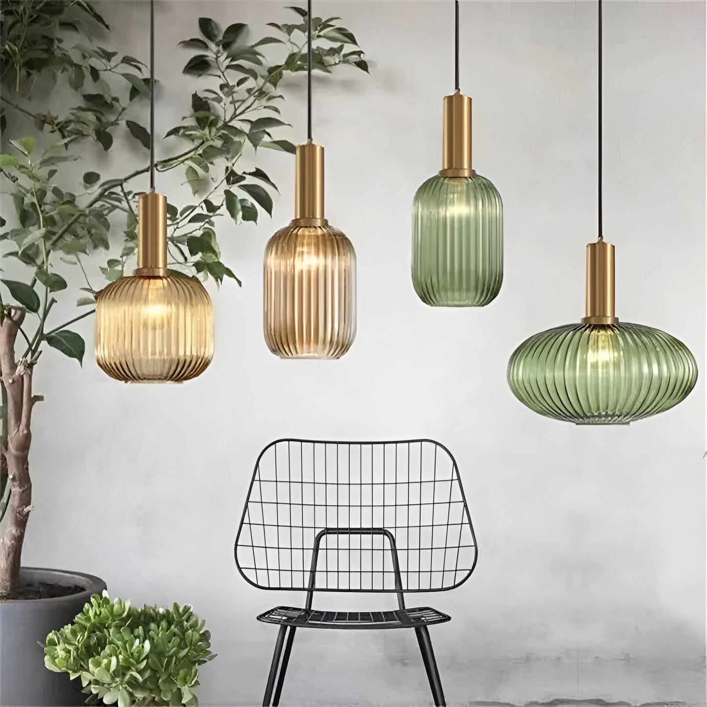 Hanglamp Gekleurd Glas Retro Nordisch E27 Wit Groen Roze Ø13 Ø30 Eetkamer