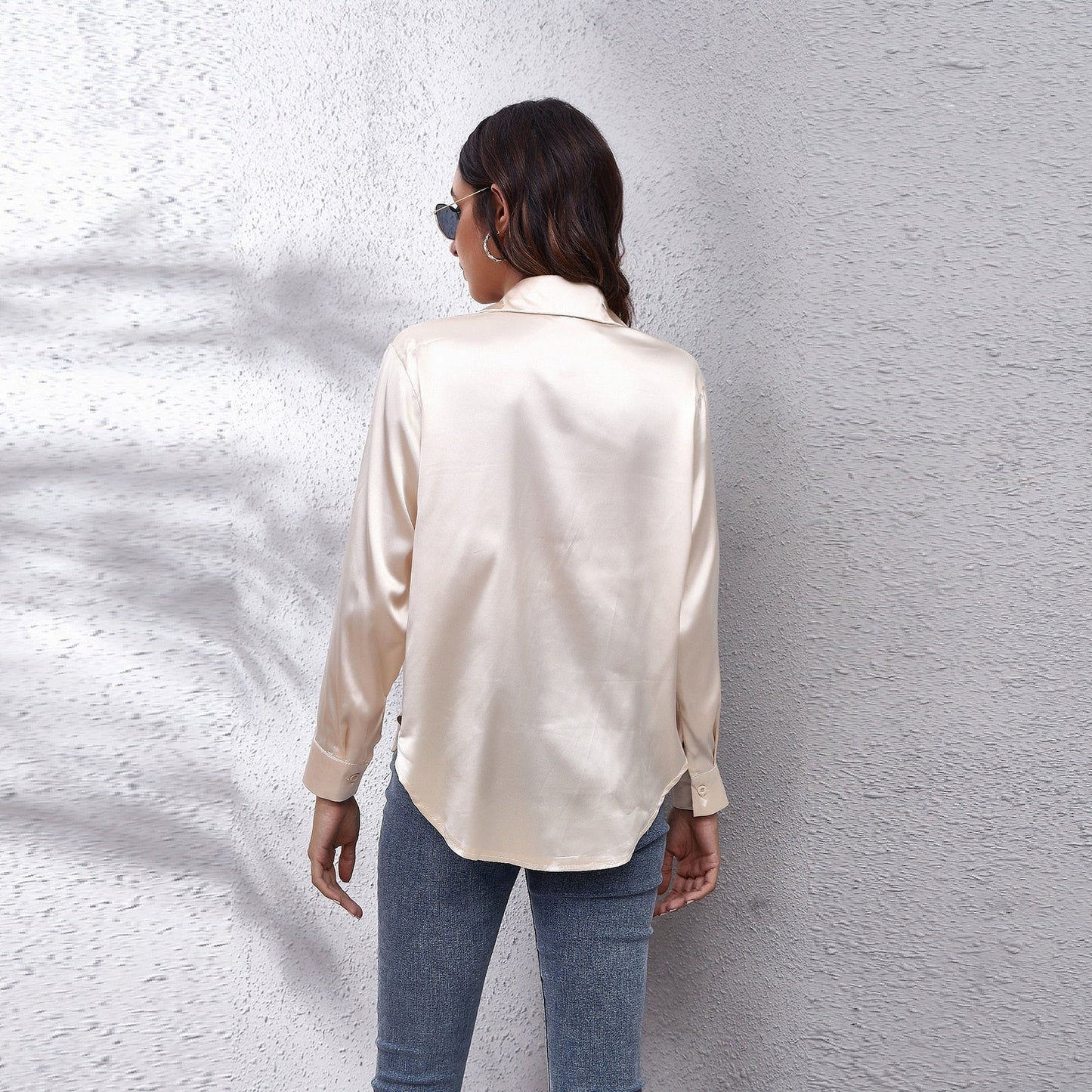 Dames Blouse van Satijn Zacht en Stijlvol
