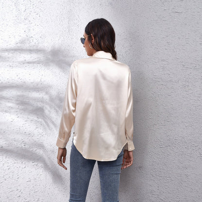 Dames Blouse van Satijn Zacht en Stijlvol