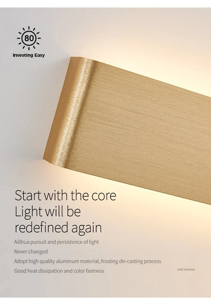 Ultra-dunne design wandlamp APHRODITE — moderne aluminium LED-wandverlichting met acryl kap