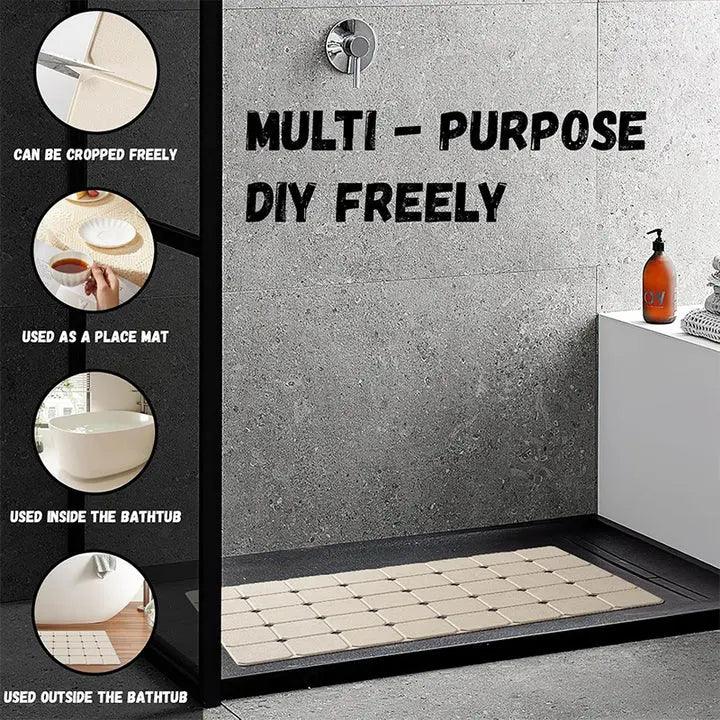 Opvouwbare Antislip Badmat met Zuignappen Siliconen Badkamermat Douche en Bad