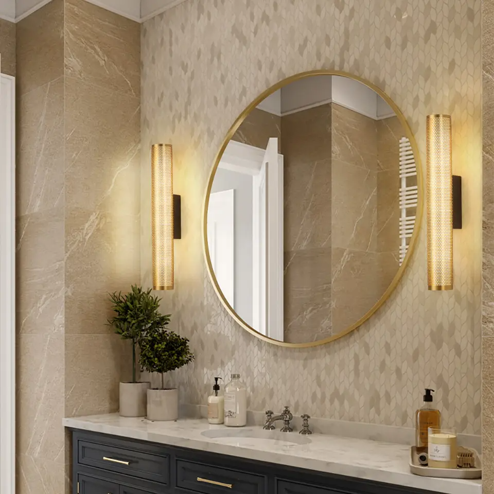 Bara Luxe Wandlamp – Gouden Wandverlichting met Elegante Afwerking voor Badkamer & Slaapkamer
