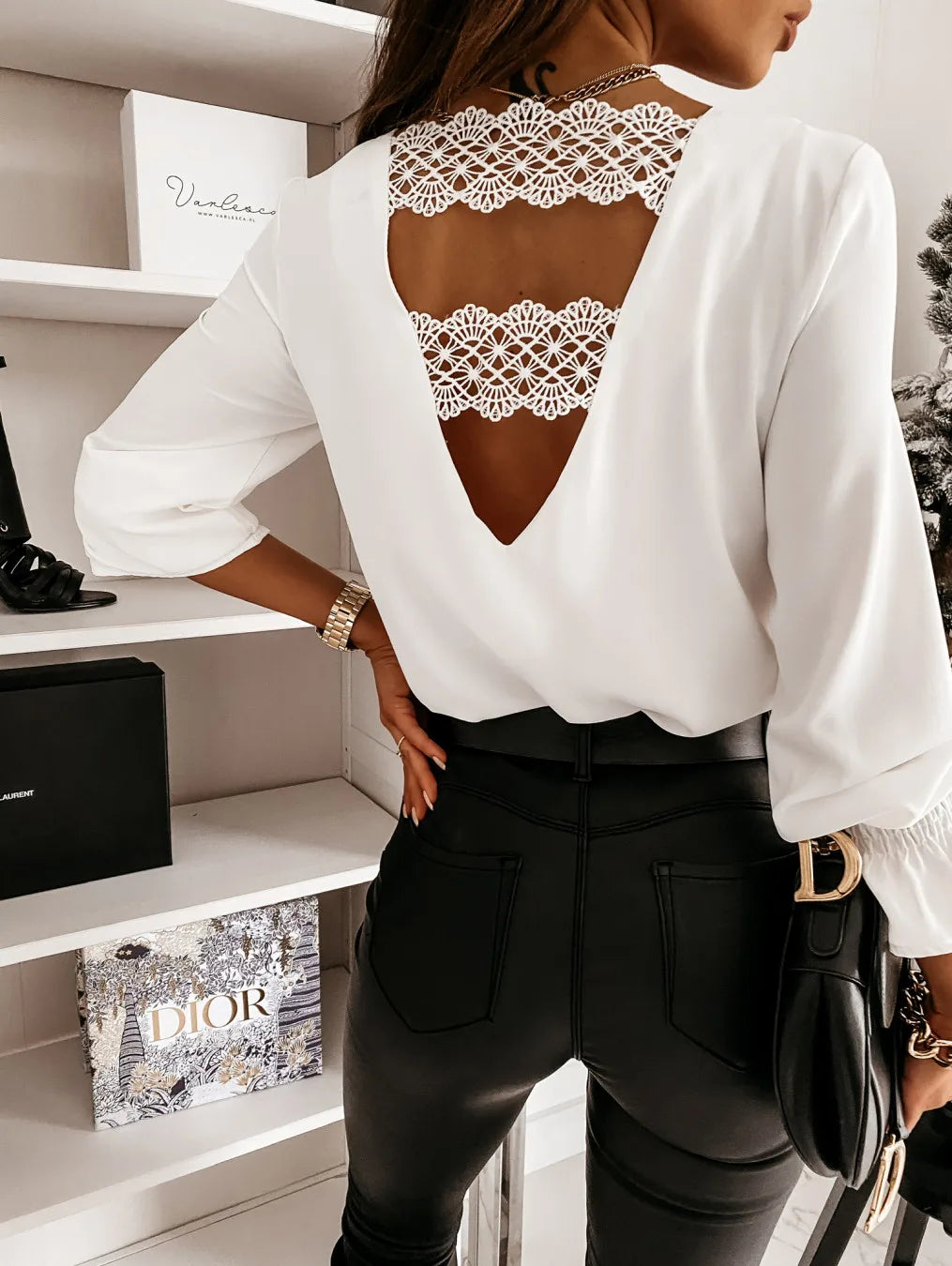 Vrouwelijke Blouse Kanten Top Elegant Jurk - StudioMarella