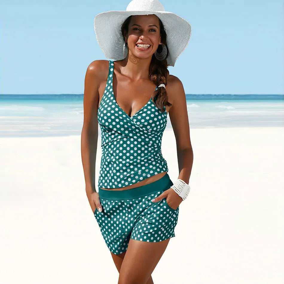 Dames Zwemkleding Stippen Badpak Set - StudioMarella
