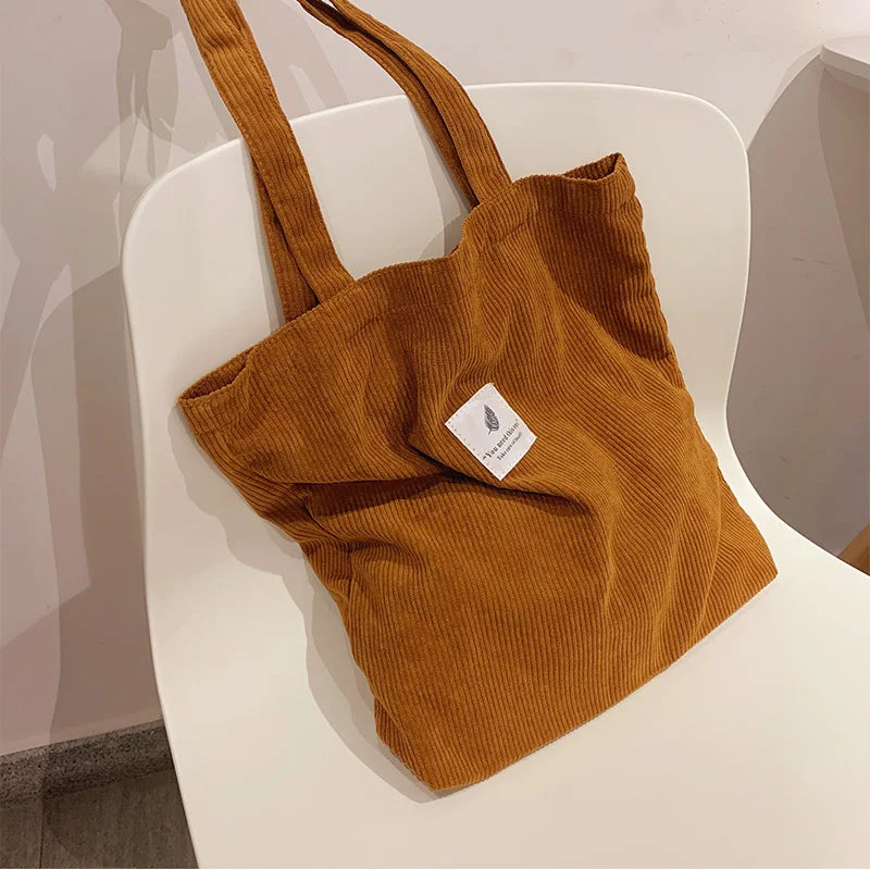 Corduroy Handtas Elegante Chic voor Dames