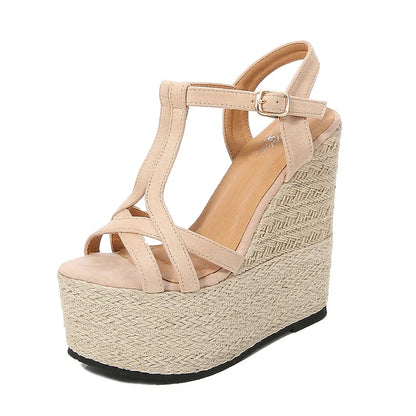 Zomer Sandalen Wedges Met Hoge Hak