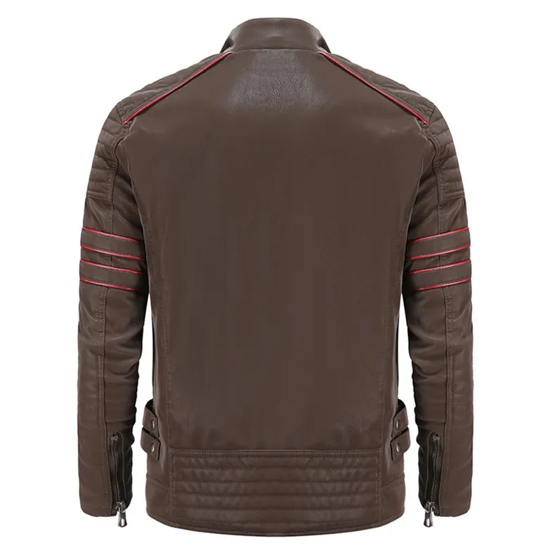 Heren Leren Motorjack Biker Style Leerjack