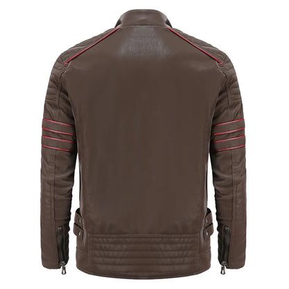 Heren Leren Motorjack Biker Style Leerjack