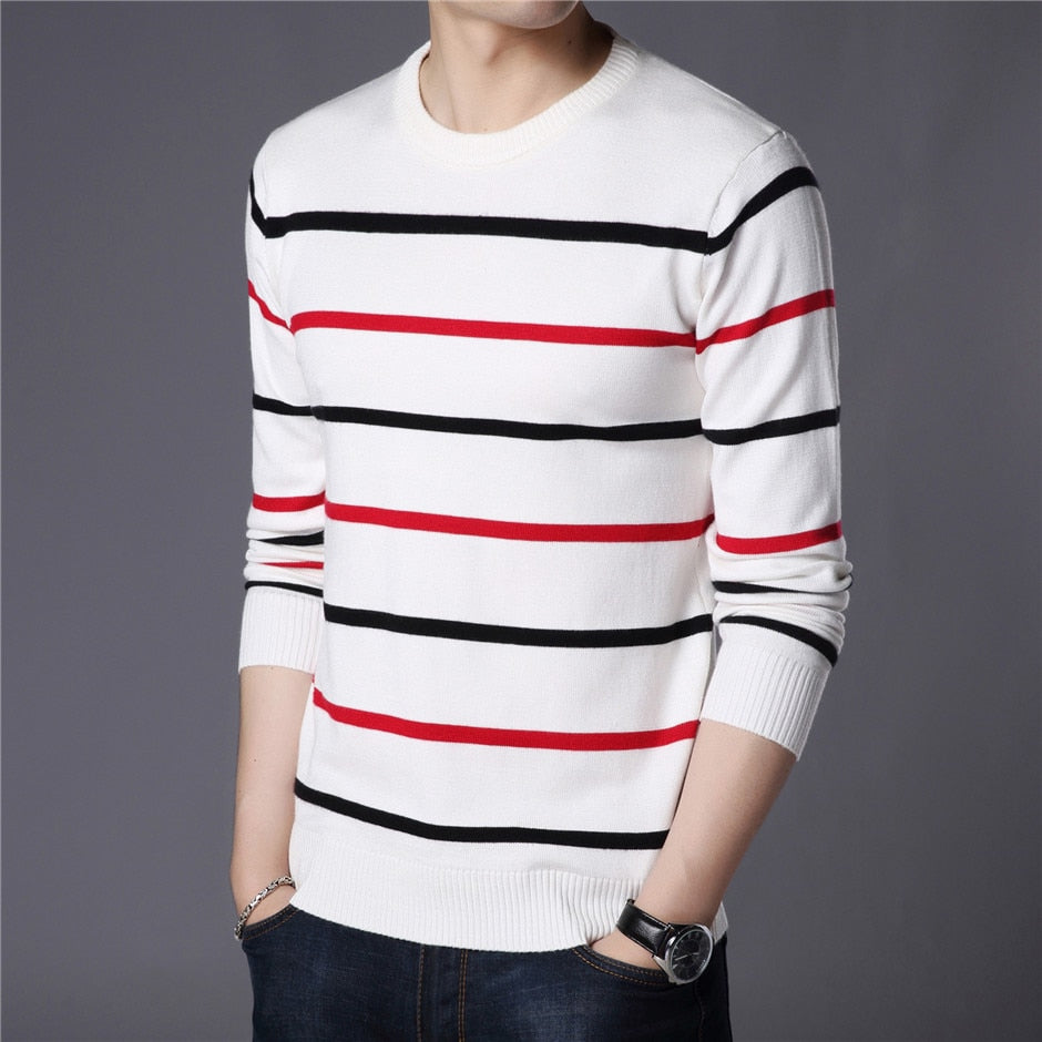 Herense Trui Gestreept O-Hals Casual Kleding