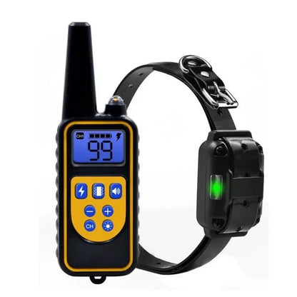 Hondentraining Afstandsbediening Halsband met Trillen en Geluid 800m Bereik Oplaadbaar Waterdicht