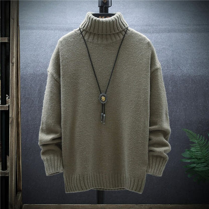 Mannen Trui Turtleneck Warm Modern Dik Breiwerk