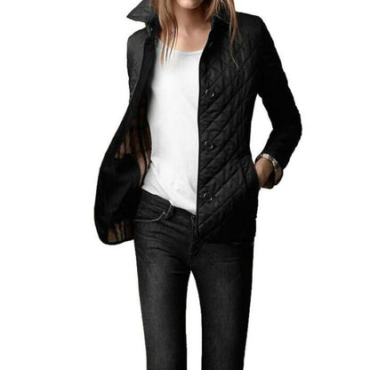 Dames Geruite Jas met Reverskraag Stijlvol Modern Design