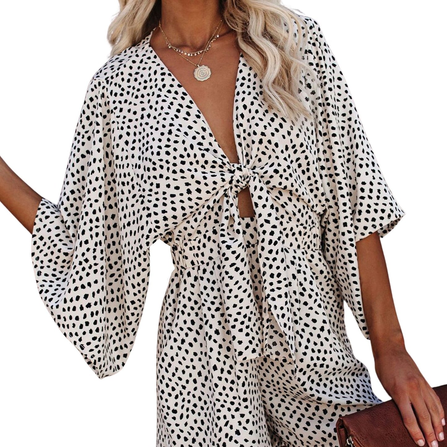 Vrouwelijke Playsuit Strik Jurk Zomerjurk