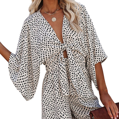 Vrouwelijke Playsuit Strik Jurk Zomerjurk