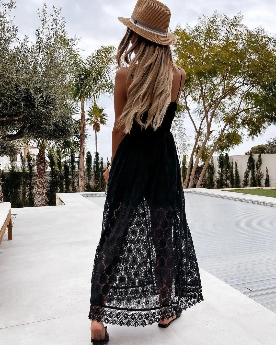 Jumpsuit met Kant Print voor Vrouw Zomerjurk