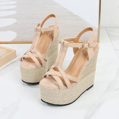Zomer Sandalen Wedges Met Hoge Hak
