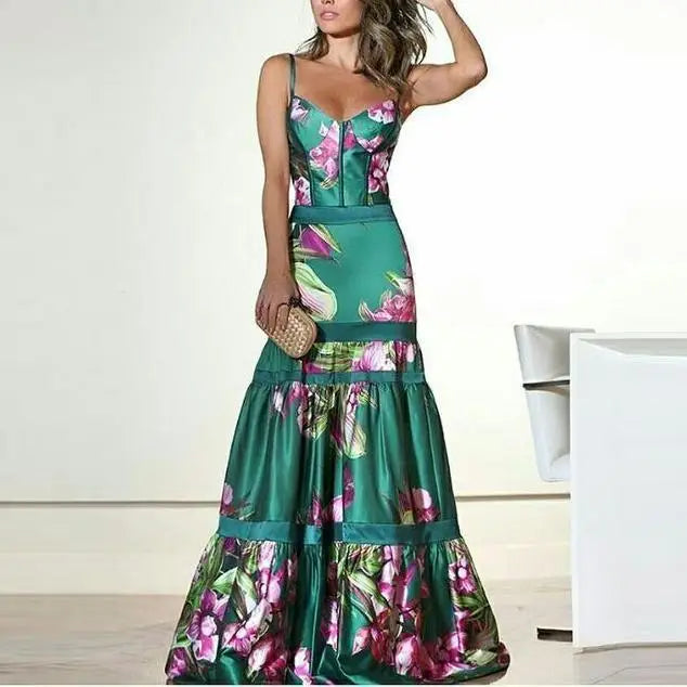 Vrouwelijke Zomerjurk Bloemenprint Elegante Jurk - StudioMarella
