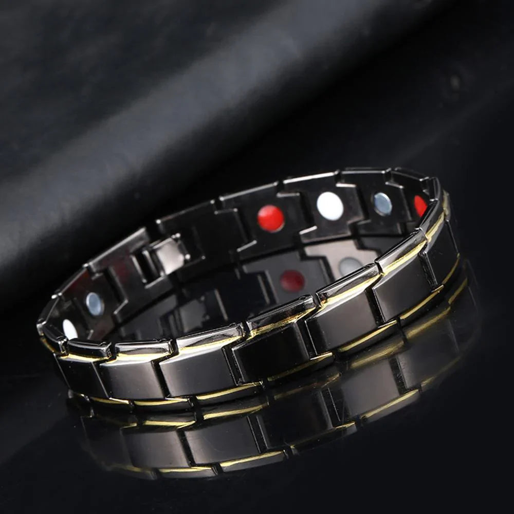 Magnetische Armband met Hematiet en Neodymium voor Welzijn en Balans