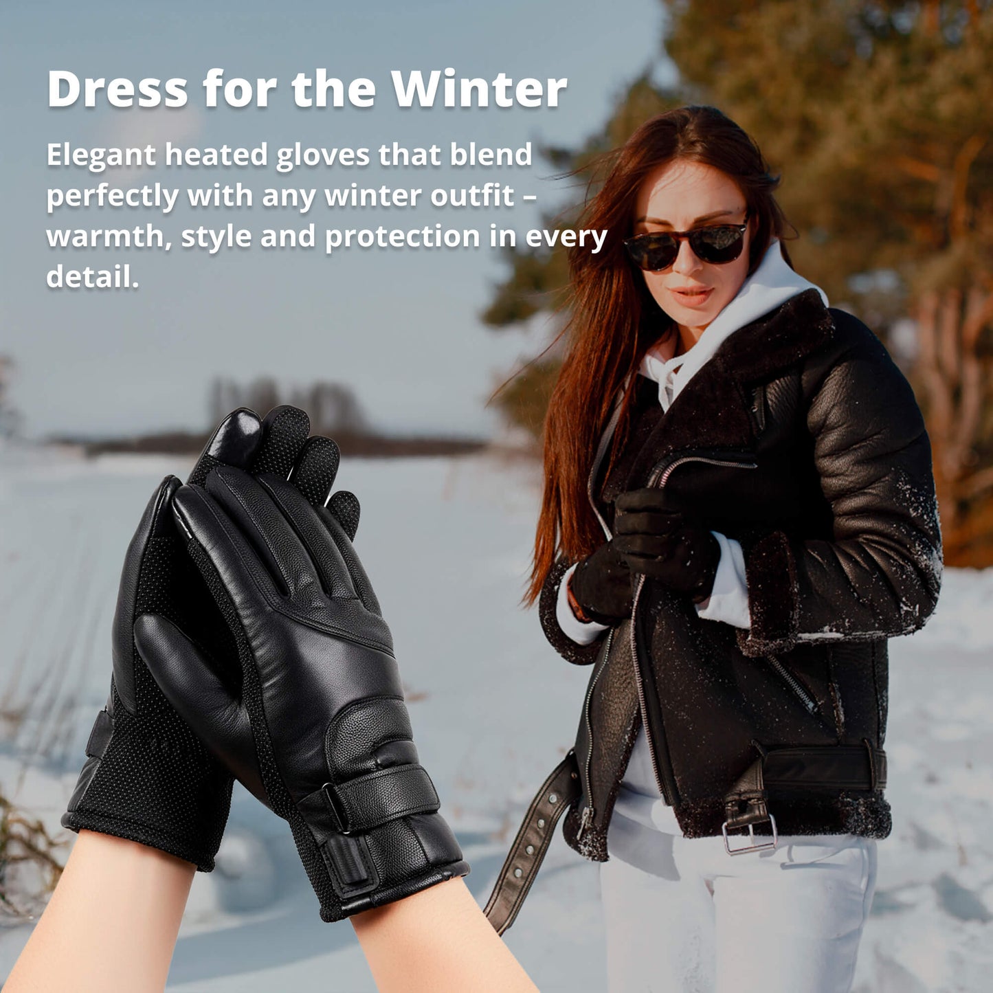 Verwarmde Handschoenen voor Dames — Thermische Waterafstotende Winterhandschoenen met Touchscreen — Oplaadbaar USB Design