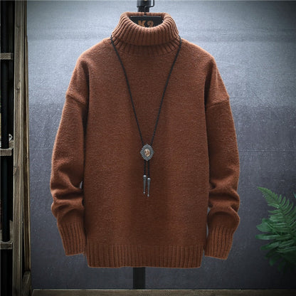 Mannen Trui Turtleneck Warm Modern Dik Breiwerk