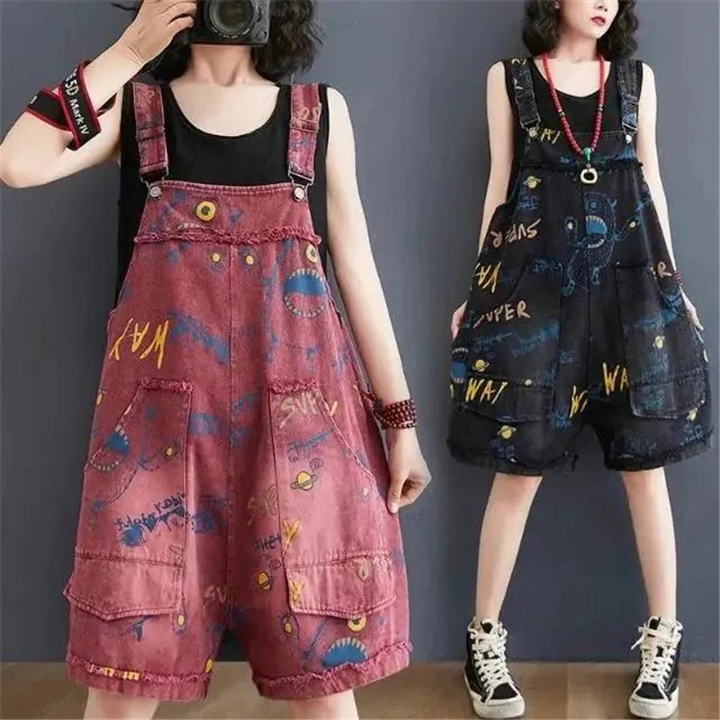 Zomer Overall Denim Shorts Bluzy Jurk - StudioMarella