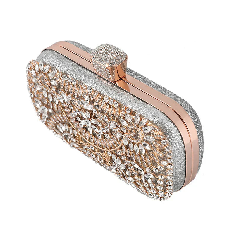 Clutch Tasje met Diamant Strass Glitter