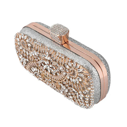 Clutch Tasje met Diamant Strass Glitter