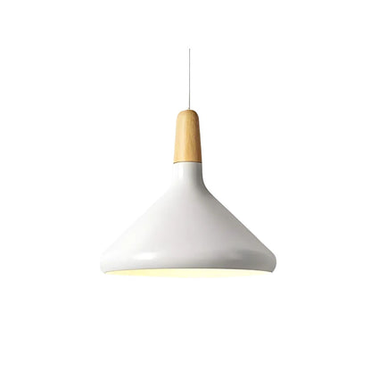 Hanglamp Scandinavisch Aluminium Hout Wit E27 Eettafel Woonkamer Minimalistisch Design Verlichting Keukeneiland
