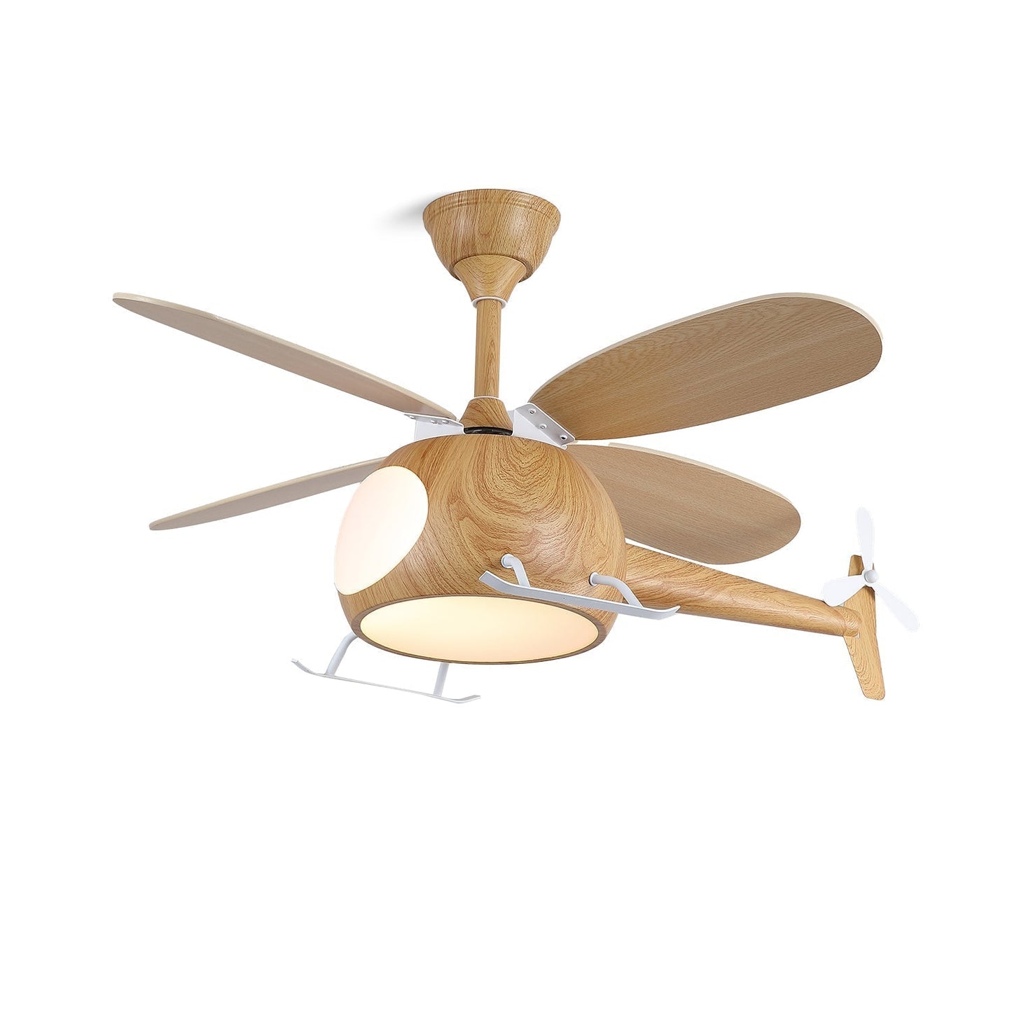 Moderne Plafondventilator met Verlichting Aviara Breeze – Ø70×H30 cm – 6 Snelheden – LED 35W – Walnoot & Houtkleur – Afstandsbediening – Kinderkamer & Woonkamer