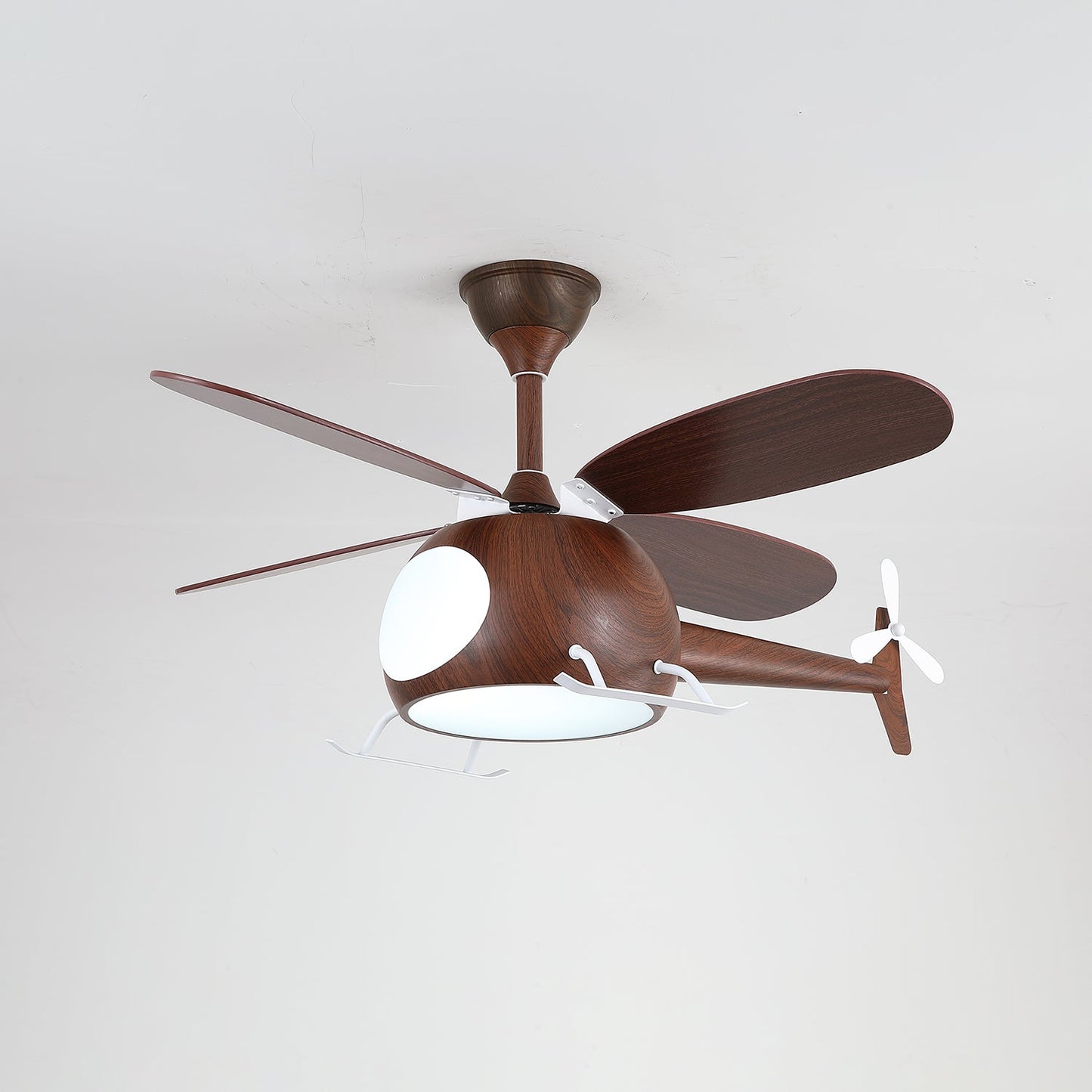 Moderne Plafondventilator met Verlichting Aviara Breeze – Ø70×H30 cm – 6 Snelheden – LED 35W – Walnoot & Houtkleur – Afstandsbediening – Kinderkamer & Woonkamer