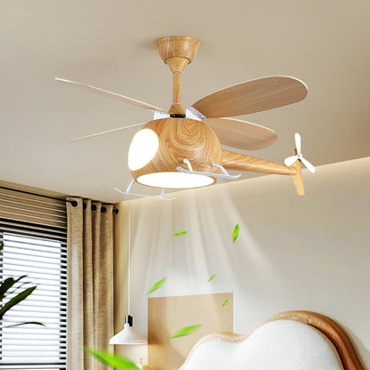 Moderne Plafondventilator met Verlichting Aviara Breeze – Ø70×H30 cm – 6 Snelheden – LED 35W – Walnoot & Houtkleur – Afstandsbediening – Kinderkamer & Woonkamer