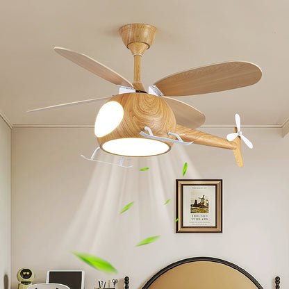 Moderne Plafondventilator met Verlichting Aviara Breeze – Ø70×H30 cm – 6 Snelheden – LED 35W – Walnoot & Houtkleur – Afstandsbediening – Kinderkamer & Woonkamer