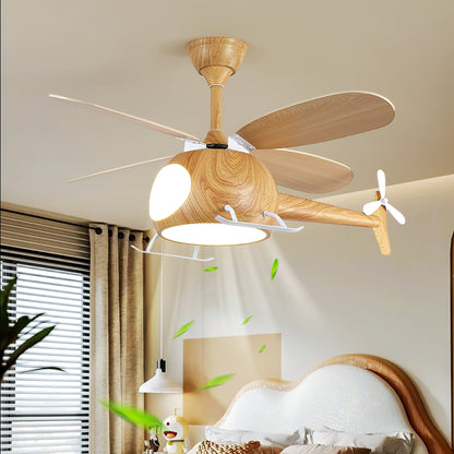 Moderne Plafondventilator met Verlichting Aviara Breeze – Ø70×H30 cm – 6 Snelheden – LED 35W – Walnoot & Houtkleur – Afstandsbediening – Kinderkamer & Woonkamer