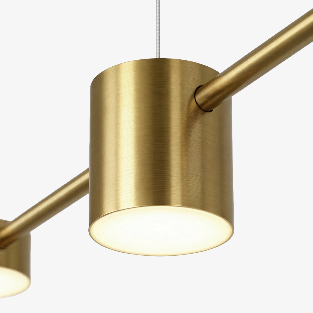 Lineaire LED Hanglamp Helios – Moderne Verlichting met Metaal en Acryl voor Eetkamer en Woonkamer