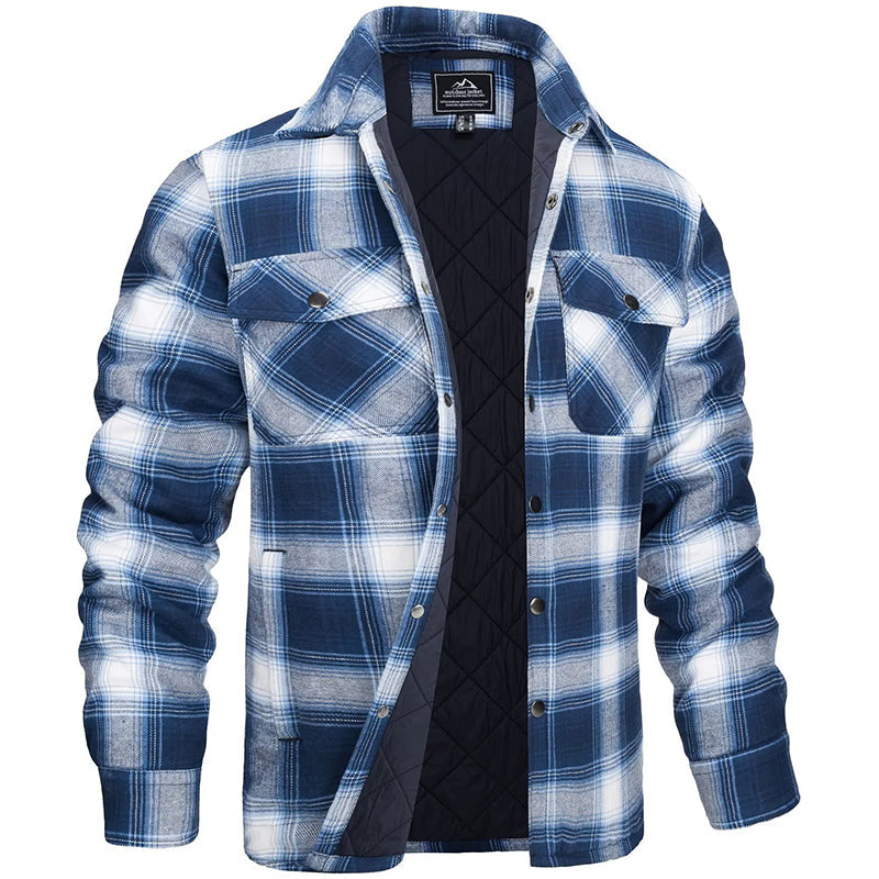 Heren Winterjas Geruit Warm en Waterdicht