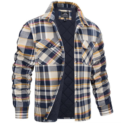 Heren Winterjas Geruit Warm en Waterdicht